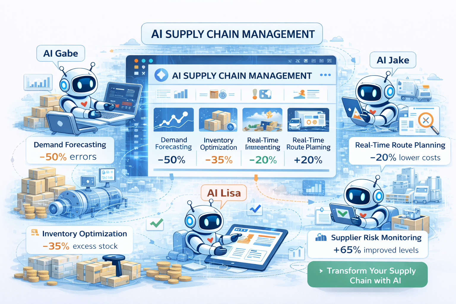 supply-chain-management-using-ai by the best ai consultancy service company